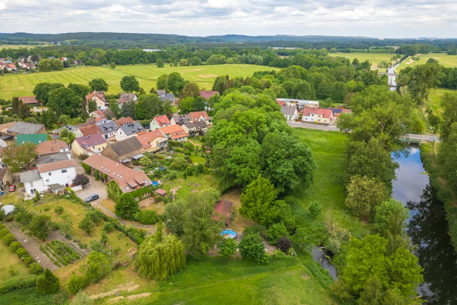 Pension Saarmund Blick auf Nuthe