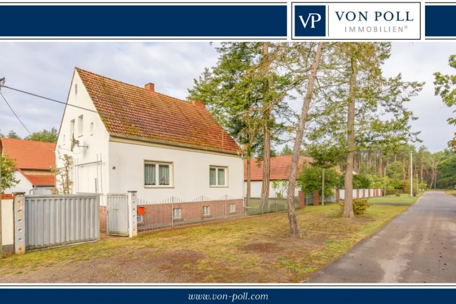 Titelbild - Haus kaufen in Beelitz - Bauernhaus mit Nebengelass am Waldrand