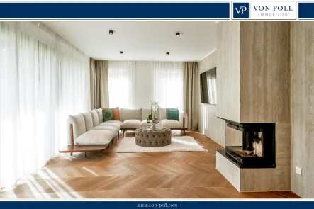 Wohnzimmer - Haus kaufen in Starnberg - Preisänderung!Exklusive Designer Villa fußläufig zum See