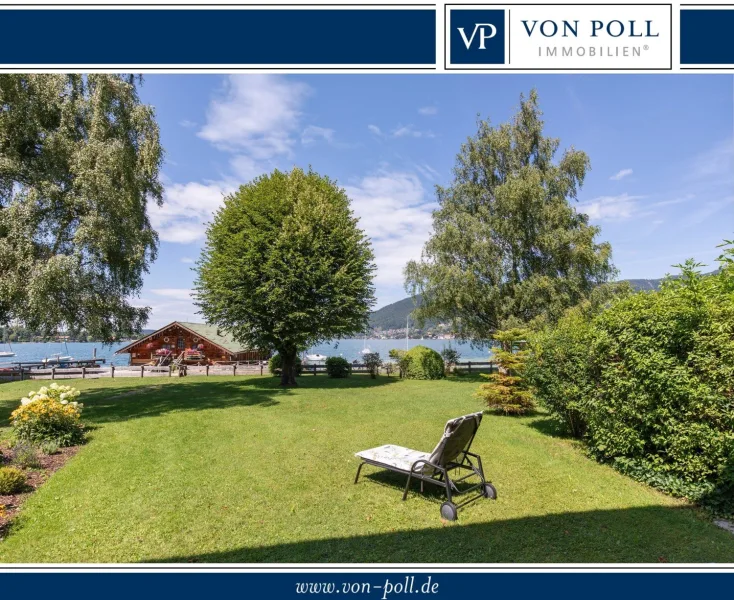 Seeblick mit Garten-logo - Haus kaufen in Rottach-Egern - Tegernsee- Seeblick gewünscht ? Genießen Sie den bezaubernden Blick von Ihrer Terrasse