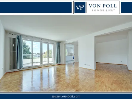Titelbild - Wohnung kaufen in Düsseldorf - Traumwohnung in Bestlage von Oberkassel mit Balkon und herrlichem Blick ins Grüne