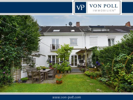 Titelbild - Haus kaufen in Düsseldorf / Stockum - Charmantes Einfamilienhaus mit wunderschönem Garten im Blumenviertel