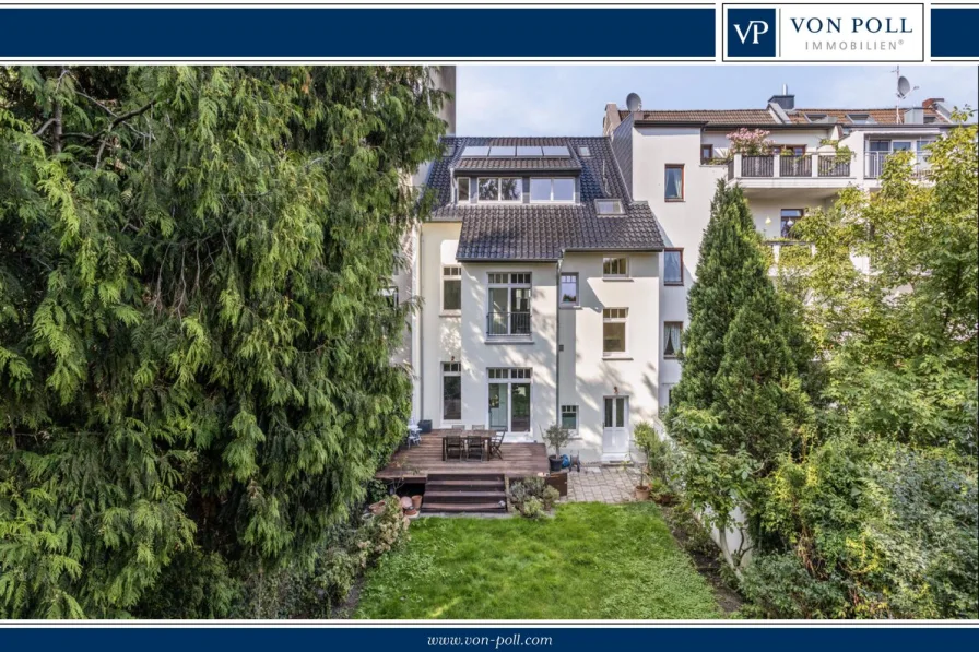 Von_Poll_Immobilien - Haus kaufen in Düsseldorf - Großzügiges und saniertes Gründerzeithaus mit Charme & Stadtgarten