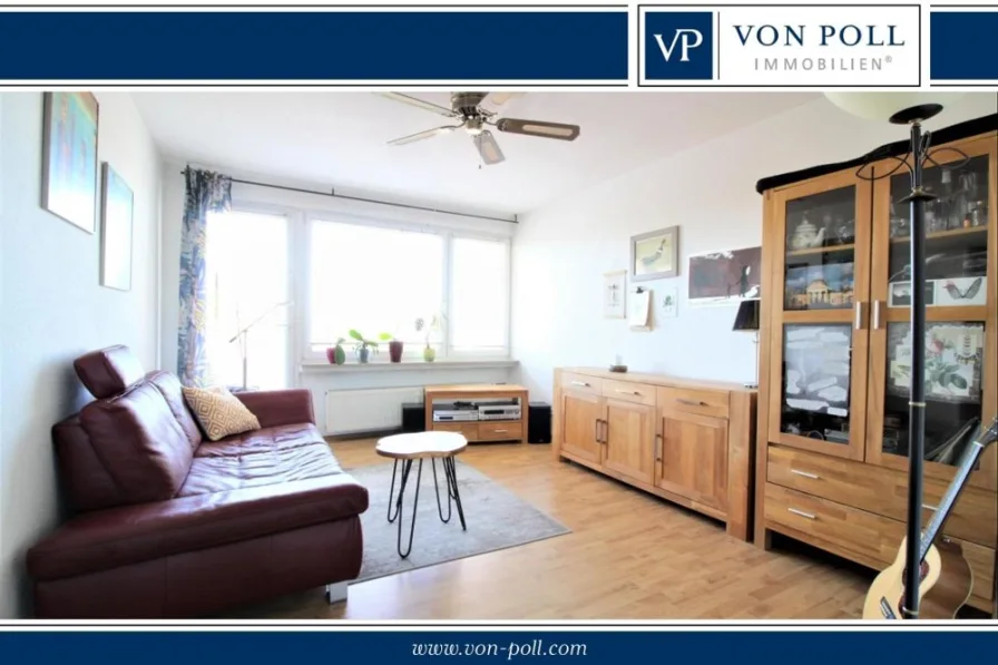 Titelbild - Wohnung kaufen in Mörfelden-Walldorf - Charmante 2,5 Zimmer Wohnung mit Loggia und Blick ins Grüne