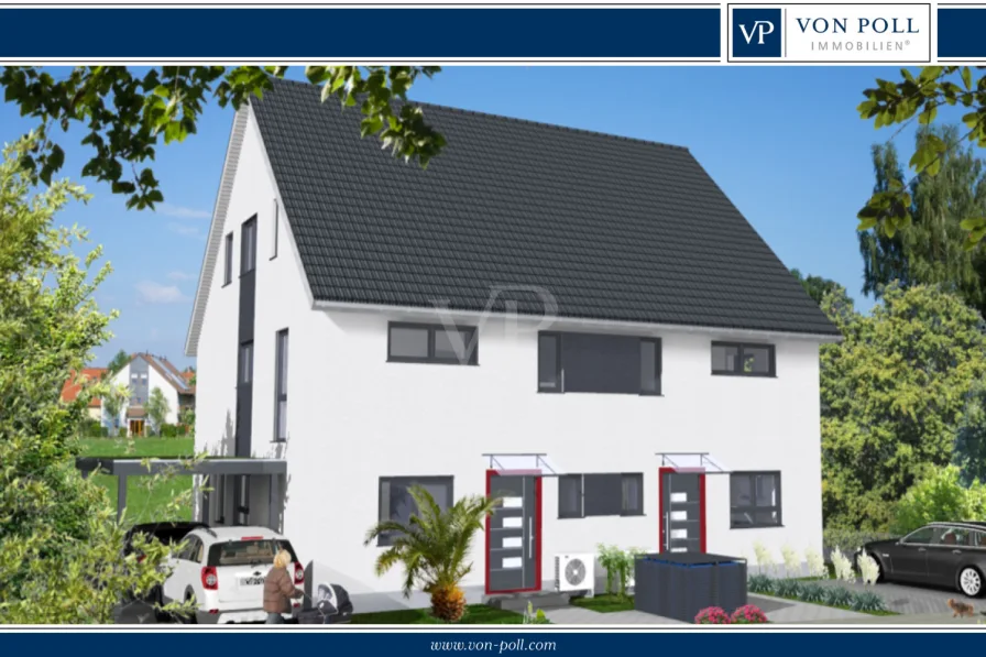 Titelbild - Haus kaufen in Oberursel - VON POLL - OBERURSEL: Neubau Erstbezug - Moderne Doppelhaushälfte (Projekt)