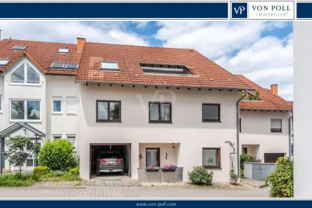 Hausansicht - Wohnung kaufen in Ettlingen / Spessart - Helle 4 Zi-Maisonette-Wohnung mit Dachterrasse und Garage in naturnaher Lage - Ettlingen / Spessart