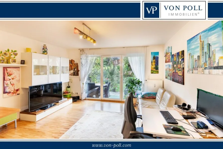 Titelbild - Wohnung kaufen in Petershausen - Ruhige, helle 2-Zimmer-Wohnung mit Garten und großem Hobbyraum (Gesamtfläche 78m²)