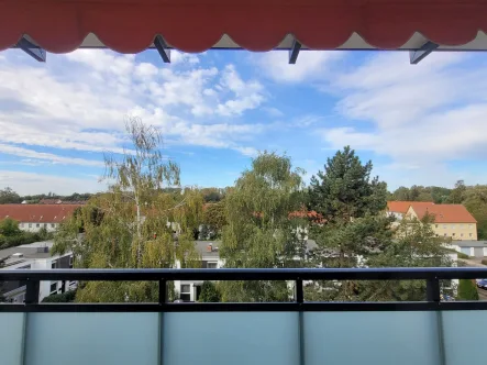 Balkon Ausblick - Wohnung kaufen in Braunschweig / Gartenstadt - Helle 4-Zimmerwohnung mit Balkon und Aufzug in stadtnaher Lage