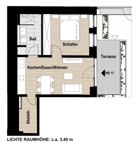 Grundriss Terrassenwohnung 17 