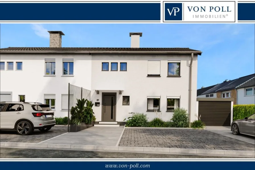 Titelbild Außenansicht (gestaged) - Haus kaufen in Wegberg - Zweifamilienhaus mit Gestaltungsmöglichkeiten!