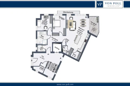Titelfoto - Wohnung kaufen in Bielefeld - Bielefeld-Quelle: NEUBAU Wohnung W1 KfW40 | 3 Zimmer | ca. 108 m² Wohnfläche | Terrasse | Tiefgarage