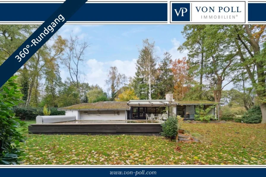 Titelbild - Haus kaufen in Worpswede - Lichtblick in Worpswede: Architektenbungalow auf malerischem Grundstück