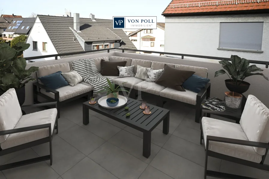 Balkon - Wohnung kaufen in Leonberg - Gemütliche 5,5-Zimmer Wohnung mit Balkon und Terrasse - zentrumsnah in Leonberg!