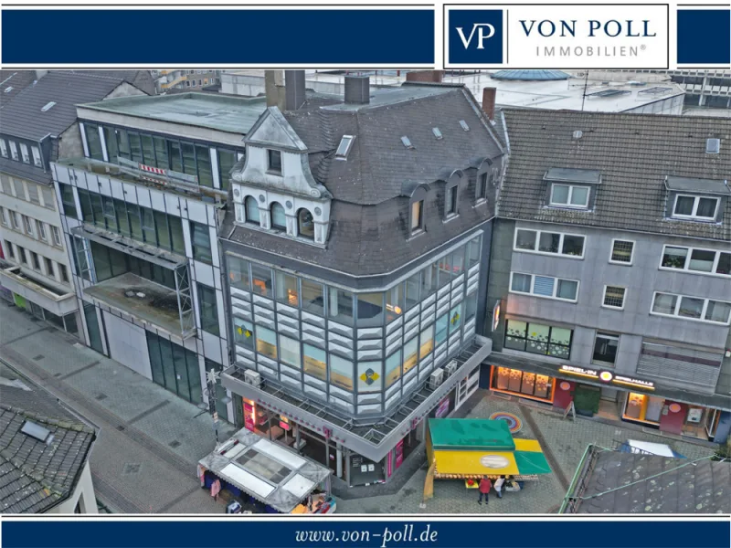 Vogelperspektive - Haus kaufen in Bottrop - Zentral gelegenes Geschäftshaus mit massivem Mietsteigerungspotenzial