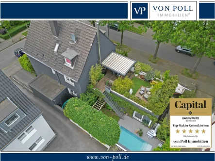 Vogelperspektive - Haus kaufen in Gelsenkirchen - Exklusives Wohnen mit Urlaubsflair in Buer-Mitte