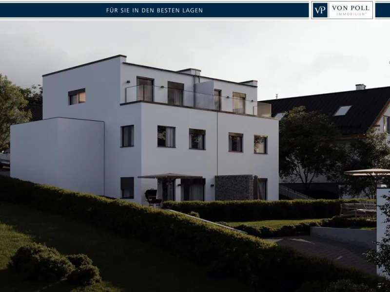 Außenansicht - Haus kaufen in Landshut / Achdorf - Erfüllen Sie sich Ihren Modernen Neubautraum mit Blick auf unsere Landshuter Wahrzeichen!