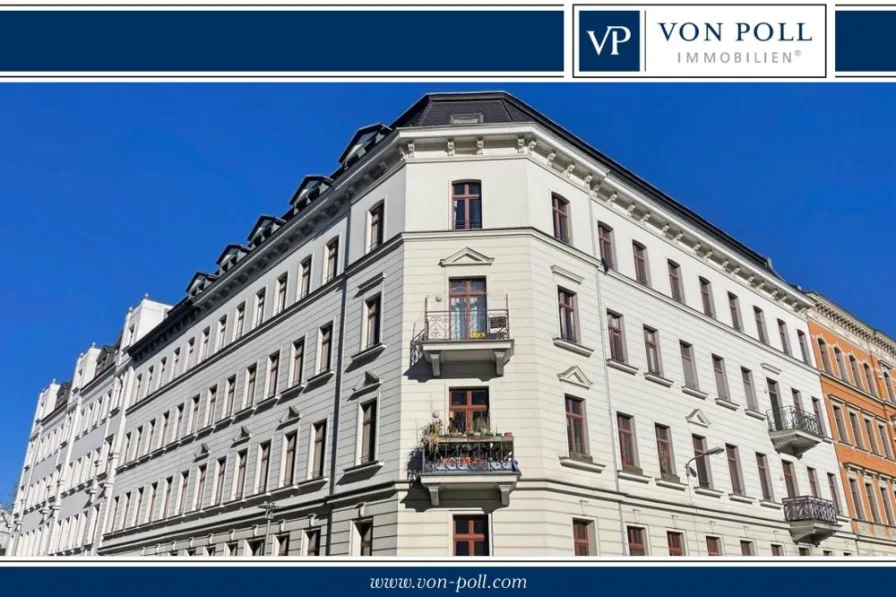 VON POLL Immobilien - Wohnung kaufen in Leipzig - Familienwohnung mit Balkon und Park vor der Tür