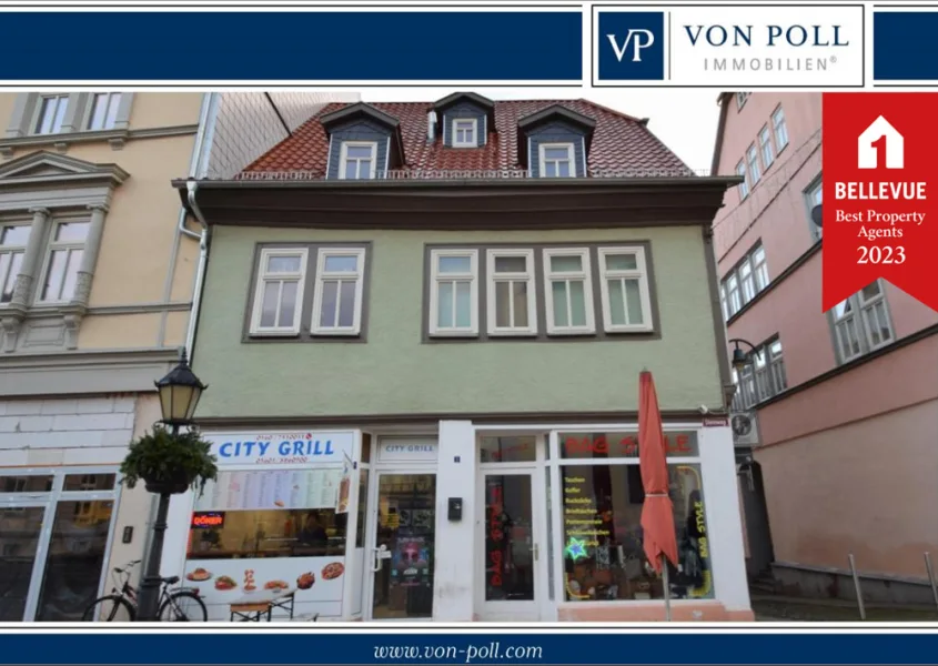 www.von-poll.com - Zinshaus/Renditeobjekt kaufen in Mühlhausen - Wohn-und Geschäftshaus in bester Innenstadtlage für 1.147€/m²