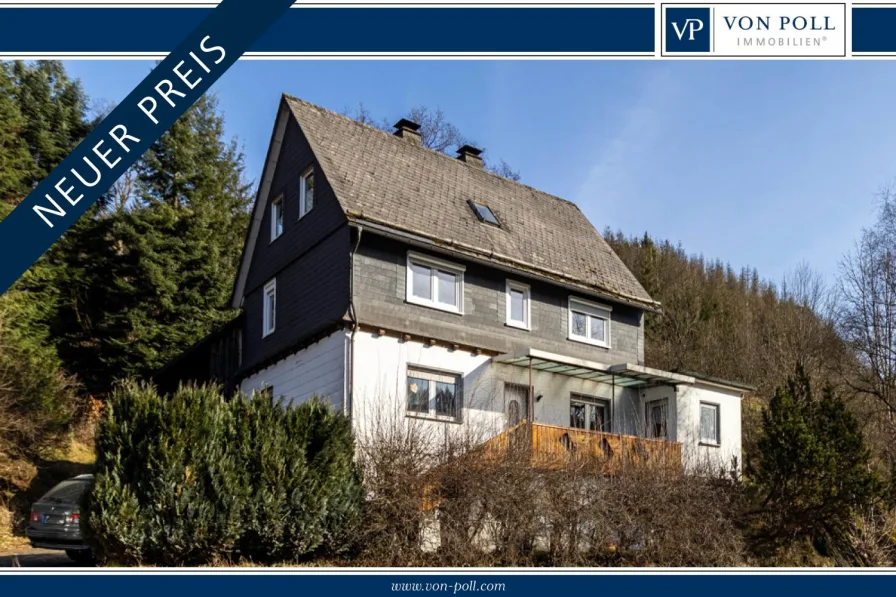 Außenansicht - Haus kaufen in Winterberg - Großes Einfamilienhaus mit Blick ins grüne