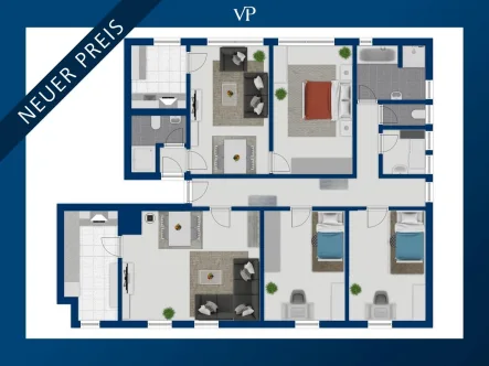 Titelbild_Grundriss - Wohnung kaufen in Winterberg / Neuastenberg - Zwei Wohnungen im idyllischen Skidorf Neuastenberg