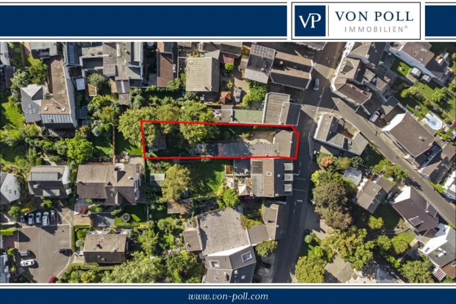 Draufsicht Grundstück - Haus kaufen in Bonn / Ippendorf - Großzügiges Grundstück mit viel Potenzial im Herzen von Bonn-Ippendorf