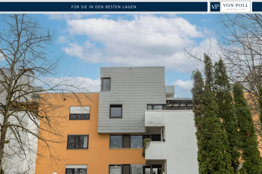 Titelbild - Wohnung kaufen in Gundelfingen - Großzügige Maisonette-Wohnung mit drei Terrassen und traumhaftem Ausblick