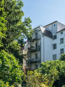 Rückansicht Rabenstraße - Haus kaufen in Freiburg - Voll vermietetes 6-Parteienhaus in Freiburg-Stühlinger