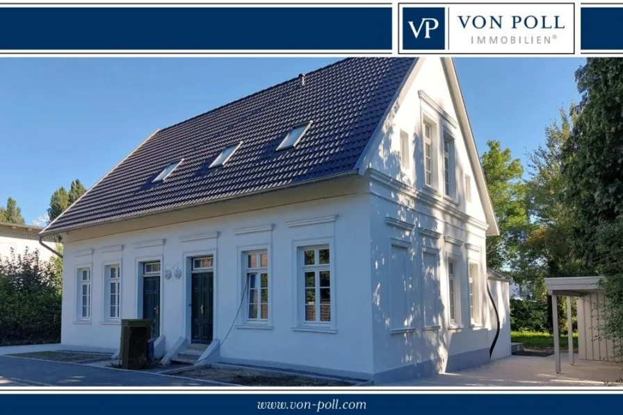 Front_neu - Haus kaufen in Oldenburg - Gemütliches Zuhause (KFW 85 mit Wärmepumpe) in erstklassiger Lage (rechte Hälfte)