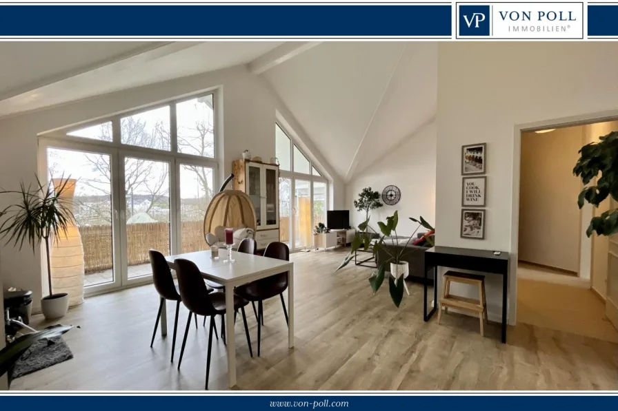 Offener Wohn- Essbereich - Wohnung kaufen in Montabaur - Lichtdurchflutete Studiowohnung mit Einbauküche am Stadtrand von Montabaur