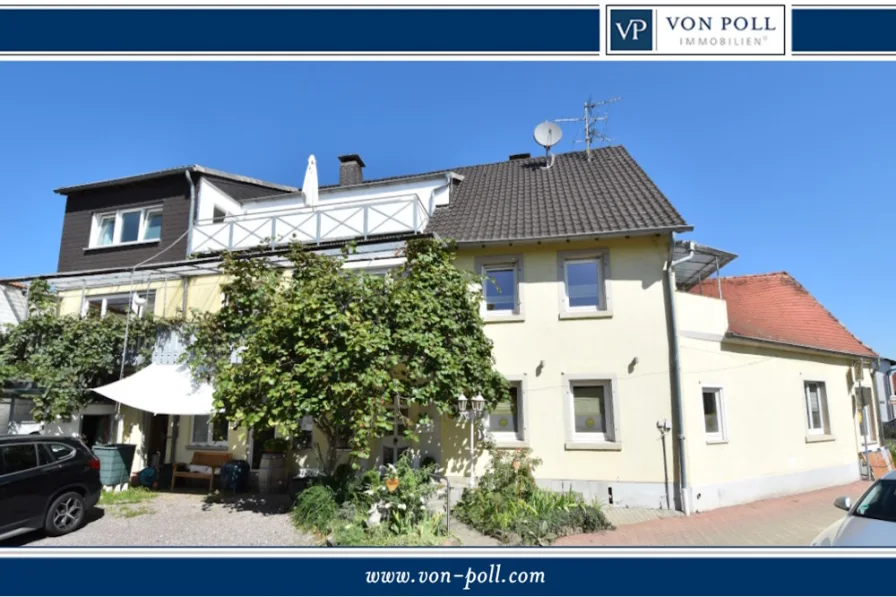 Titelbild - Haus kaufen in Rödersheim- Gronau - Gewerbe im Erdgeschoss + zwei Wohnetagen - Selbstbezug oder Vermietung