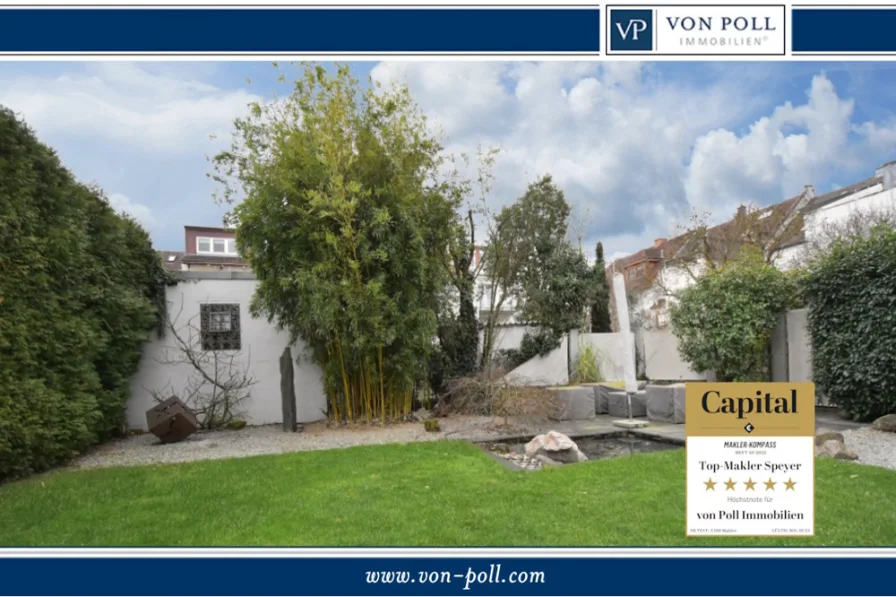 Titelbild - Haus kaufen in Speyer - Stadthaus oder zwei getrennte Wohnungen: Toplage, stadtnah mit Garten und Garagen