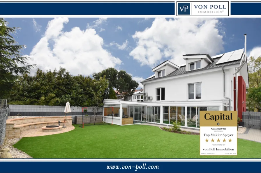 Titelbild - Haus kaufen in Speyer - Stilvolles Niedrigenergiehaus mit Platz für die große Familie