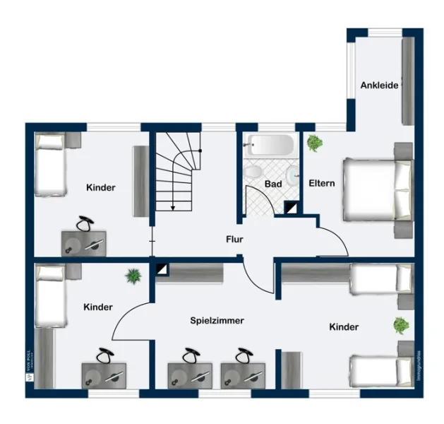 Obergeschoss Variante Einfamilienhaus