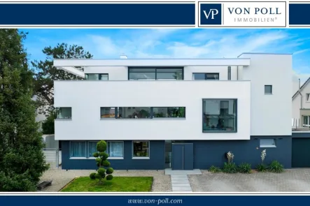 Frontansicht - Haus kaufen in Reutlingen - Moderne Villa im Bauhaus-Stil mit traumhaftem Ausblick und luxuriöser Ausstattung