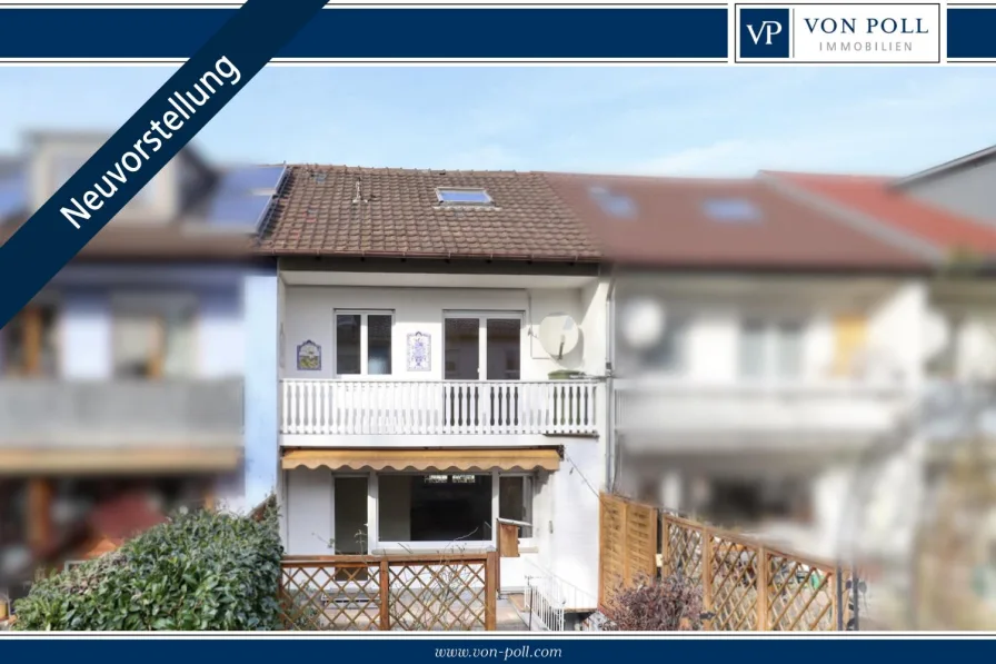 Reihenmittelhaus Südansicht - Haus kaufen in Reutlingen - Charmantes Reihenmittelhaus mit großem Garten in bester Lage