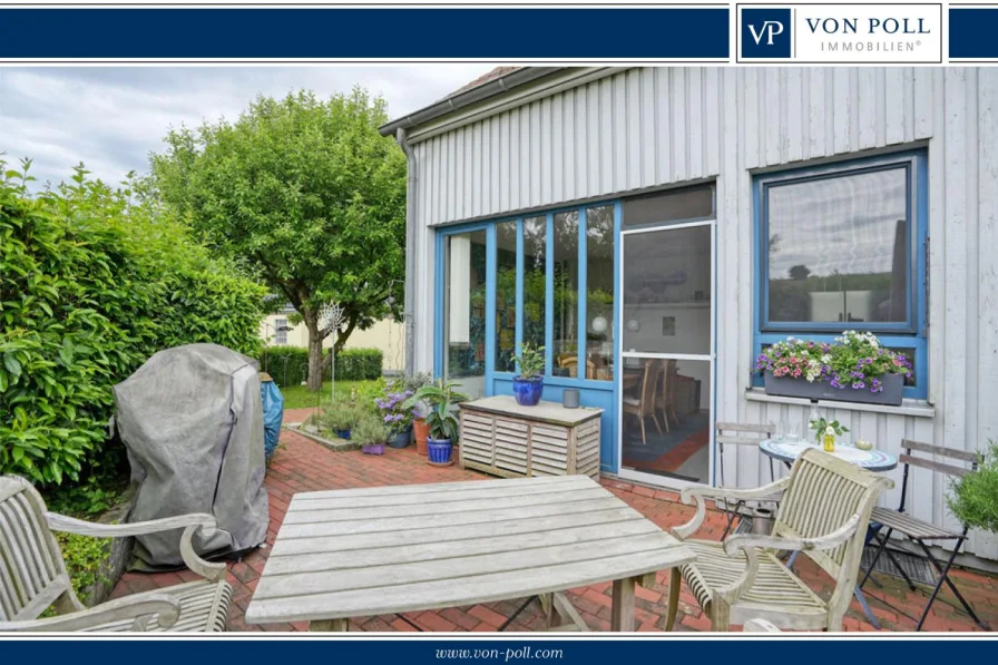 Terrasse vor dem Essbereich - Haus kaufen in Sprockhövel - Familienfreundliches Reihenendhaus in naturnaher Wohnlage