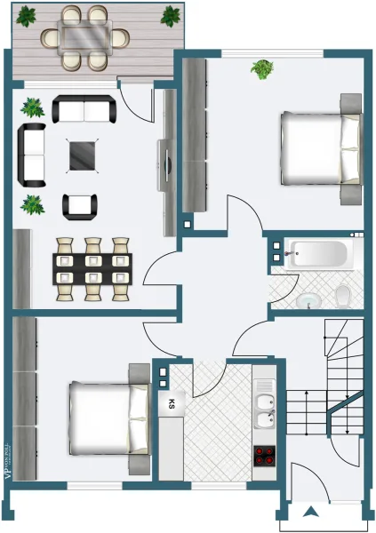 Grundriss EG und OG