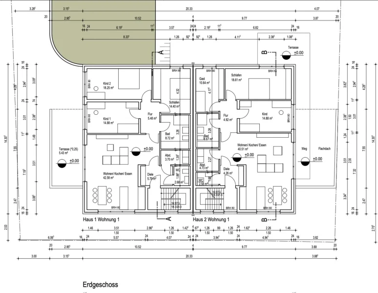 EG Haus 1 und Haus 2