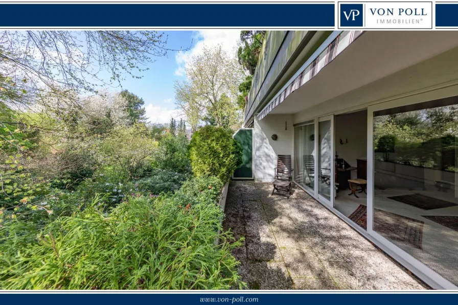 Südbalkon mit Blick ins Grüne - Wohnung kaufen in Hamburg - Ein Katzensprung zur Elbe mit perfektem Grundriss und Tiefgaragen-Stellplatz!