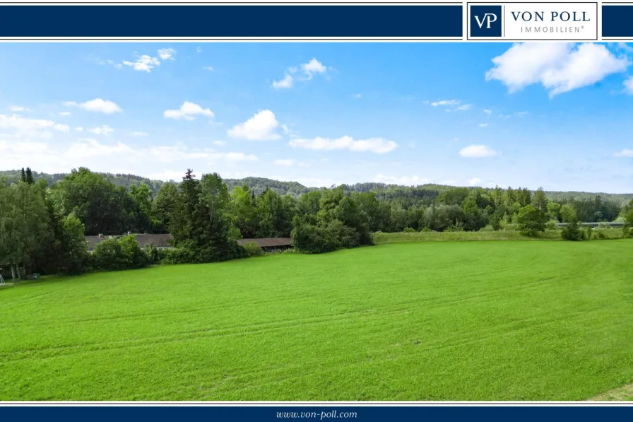 Ausblick vom Grundstück - Haus kaufen in Peißenberg - Grundstück für bis zu vier Doppelhaushälften