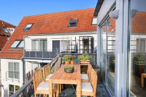 Balkon mit KI Staging