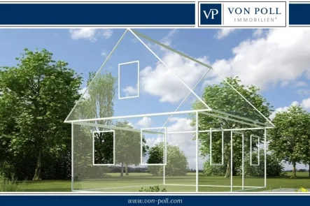 Titelbild - Grundstück kaufen in Hamburg - Sonniges Westgrundstück in bester Lage, bebaubar mit  Doppelhaus oder großzügigem  Einfamilienhaus ohne Baubindung