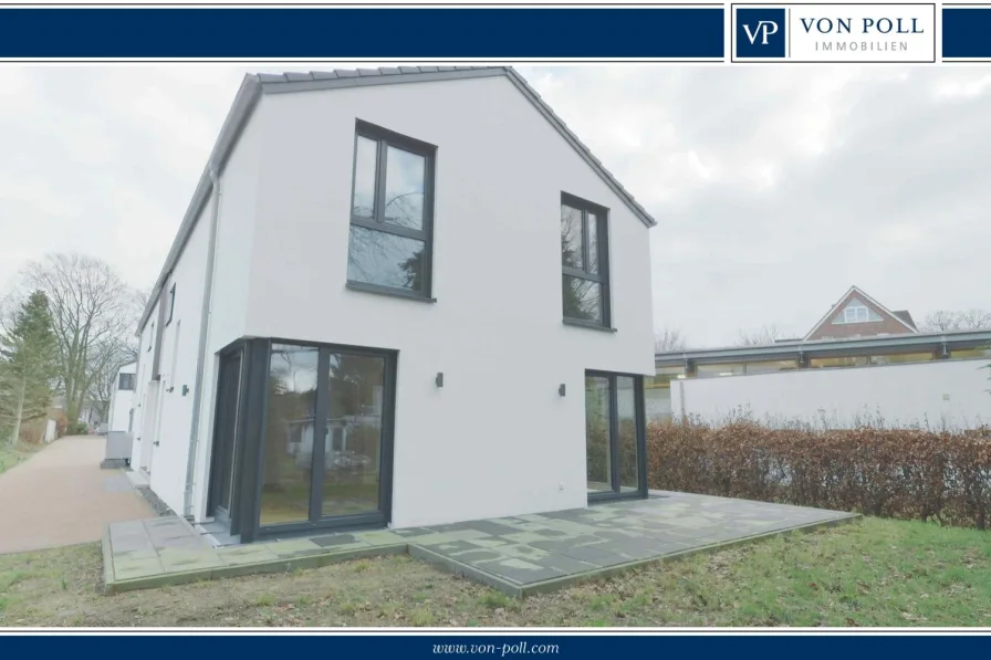 Titelbild - Haus kaufen in Hamburg - Modernes Eigenheim mit großem Garten und nachhaltigem KfW 40 Plus Standard