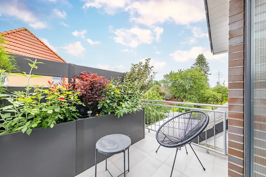 Obergeschoss. Balkon am Schlafzimmer