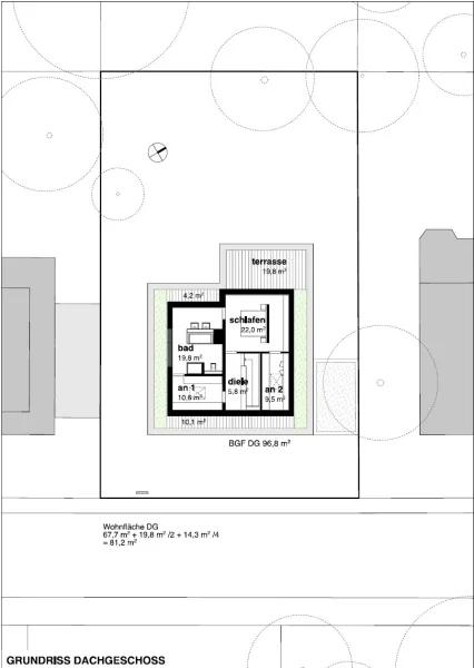 Gestaltungsvorschlag l Dachgeschoss - Terrasse