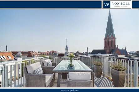 Aufdachterrasse_kleine_Wohnung-2 - Wohnung mieten in Berlin - Moderne Dachgeschosswohnung direkt am Ludwigkirchplatz - Mit eigener Aufdachterrasse