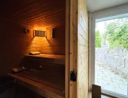 Sauna mit Terrassenzugang