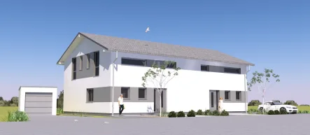  - Haus kaufen in Neuried - Moderne Neubau-Doppelhaushälfte mit großem Grundstück - 10.000€ Gutschein sichern -