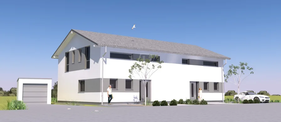  - Haus kaufen in Neuried - Moderne Neubau-Doppelhaushälfte mit großem Grundstück - 10.000€ Gutschein sichern -