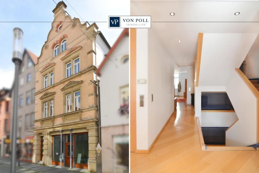 Titelbild - Zinshaus/Renditeobjekt kaufen in Schwäbisch Gmünd - Stadthaus mit gehobener Maisonette-Wohnung in 1A-Lage!